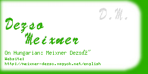 dezso meixner business card